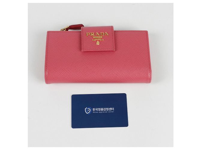 Saffiano Prada Cartera con solapa Rosa - vista 12