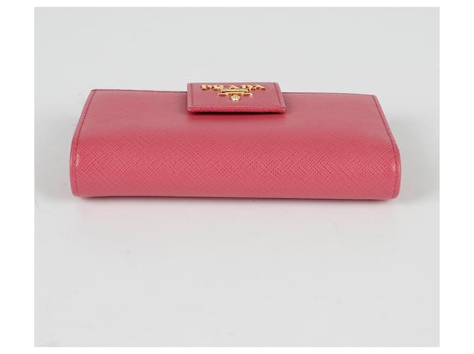 Saffiano Prada Cartera con solapa Rosa - vista 6