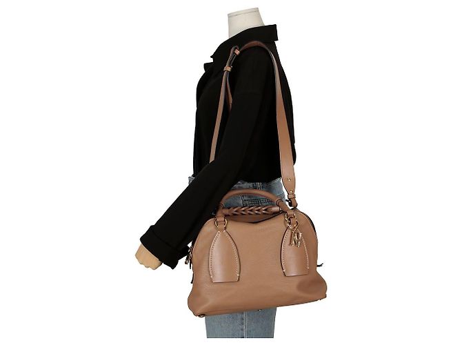 Chloé Borsa a Spalla Daria Medium Tote Marrone - vista 14