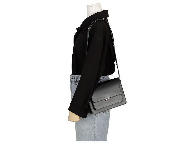 Marni Borsa a Spalla Crossbody Medium Trunk Nero - vista 13