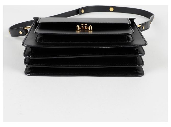 Marni Borsa a Spalla Crossbody Medium Trunk Nero - vista 6