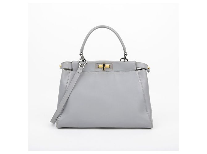 Fendi Borsa a Spalla Peekaboo Medium Tote Marrone - vista 2