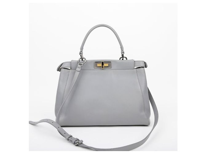 Fendi Borsa a Spalla Peekaboo Medium Tote Marrone - vista 4