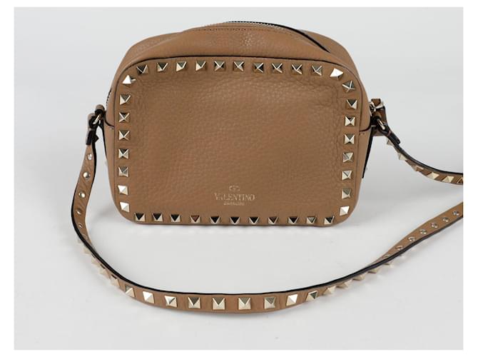 Valentino Borsa a Spalla Rockstud Marrone - vista 3