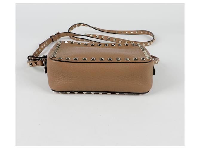Valentino Borsa a Spalla Rockstud Marrone - vista 5