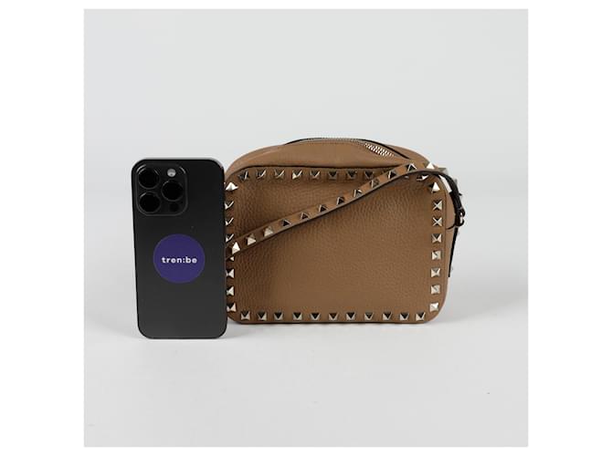 Valentino Borsa a Spalla Rockstud Marrone - vista 6