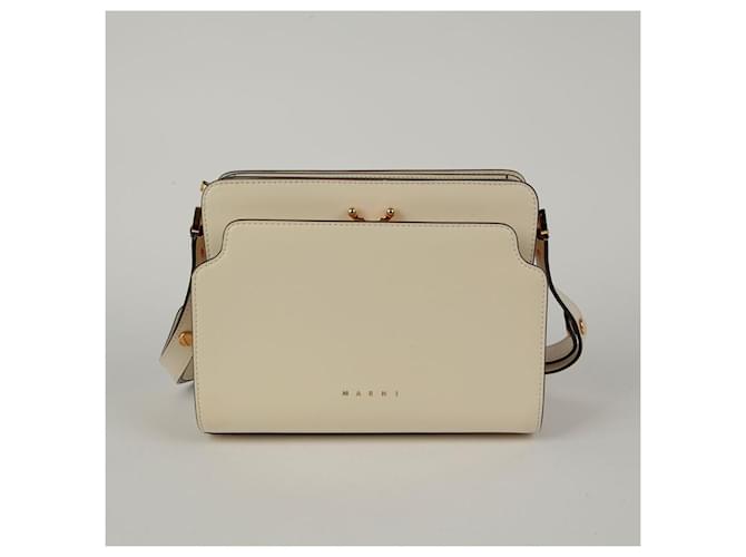 Marni Borsa a tracolla media Reverse Trunk Bianco - vista 2