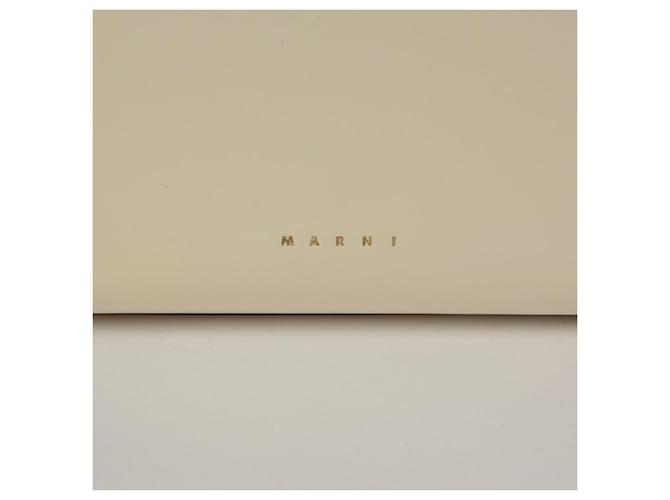 Marni Borsa a tracolla media Reverse Trunk Bianco - vista 4