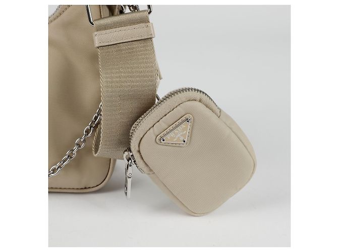 Prada Re-Edition Multi Hobo Schulter-Crossbody-Tasche Braun - Ansicht 3