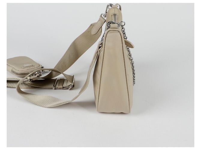 Prada Re-Edition Multi Hobo Schulter-Crossbody-Tasche Braun - Ansicht 6