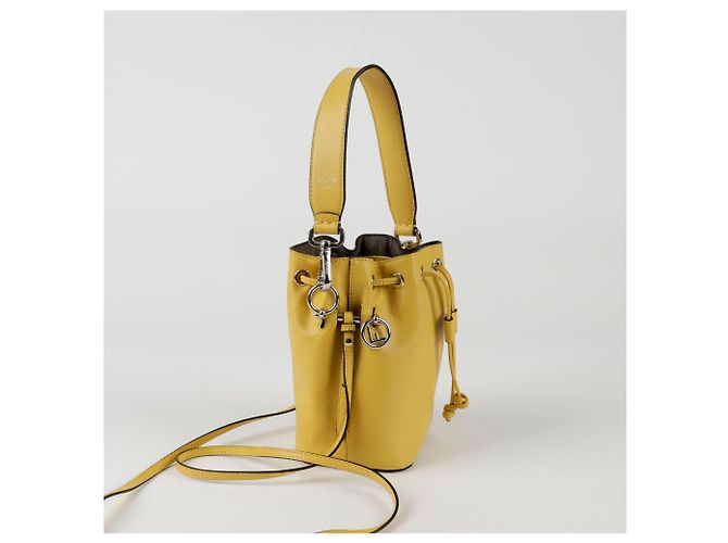 Fendi Borsa Tote Mini Bucket Montrezo Giallo - vista 6