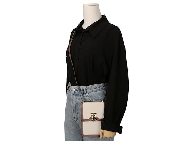 Burberry Borsa a spalla incrociata TB Romyn Mini Marrone - vista 11