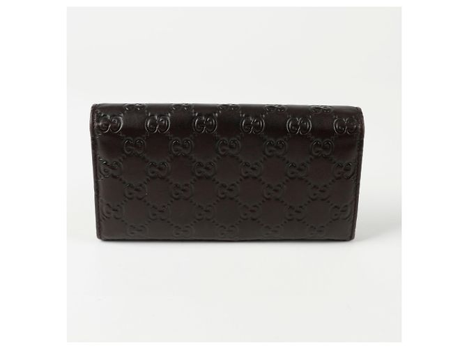 Gucci Cartera larga GG Flap Castaño - vista 3
