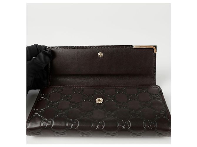 Gucci Cartera larga GG Flap Castaño - vista 7