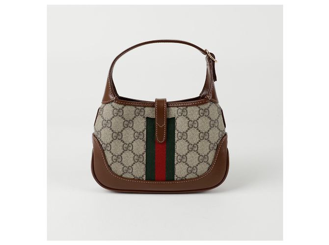 Gucci Borsa a spalla hobo mini Jackie Marrone - vista 2