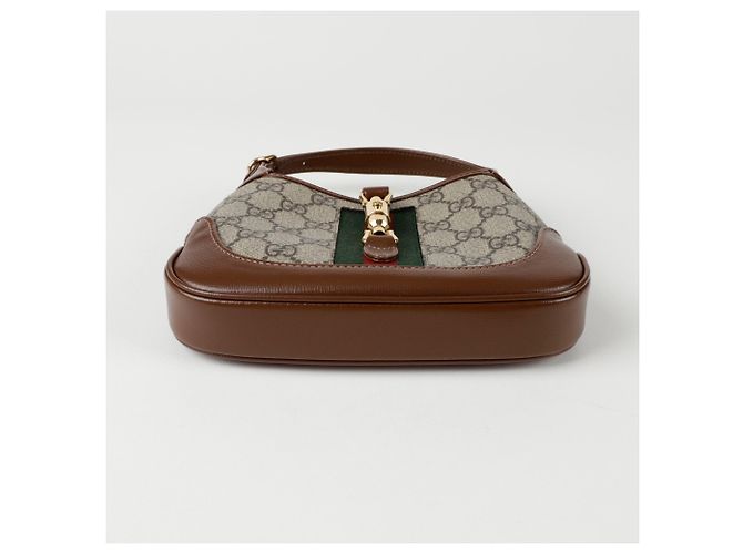 Gucci Borsa a spalla hobo mini Jackie Marrone - vista 4