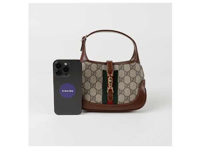 Gucci Borsa a spalla hobo mini Jackie Marrone - vista 6