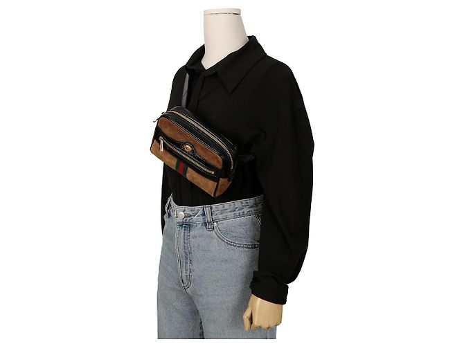 Gucci Borsa a tracolla GG Ophidia Marrone - vista 9