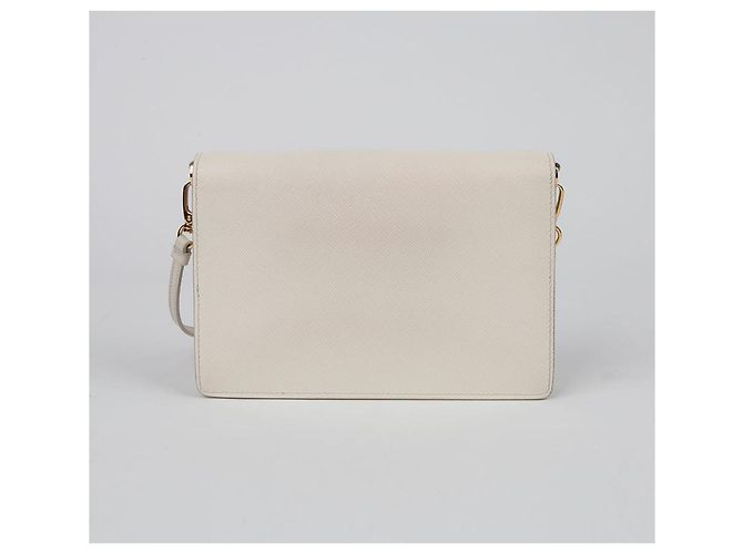 Prada Monochrome Mini-Clutch Schultertasche Weiß - Ansicht 5