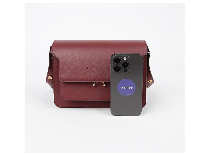 Marni Borsa a Spalla Crossbody Medium Trunk Rosso - vista 7