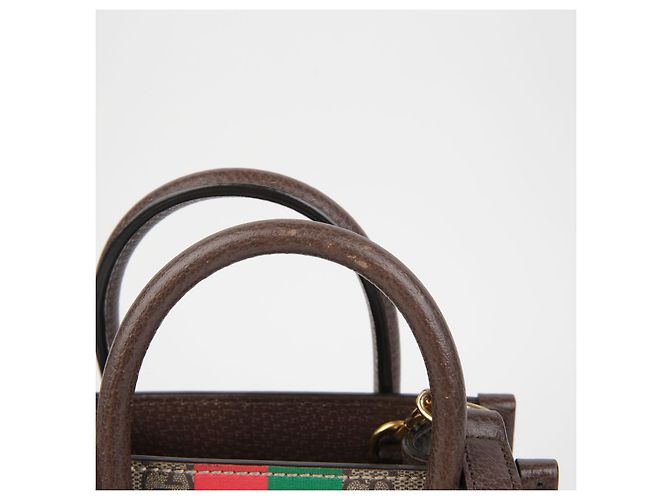 Gucci Verschlungene Mini Tote Schultertasche Braun - Ansicht 4