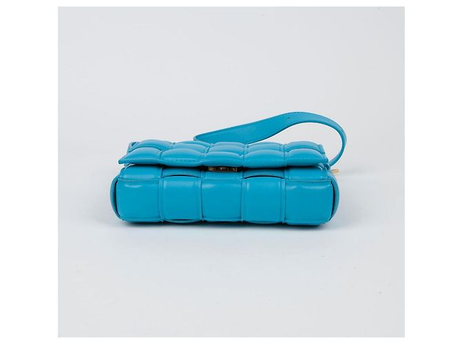 Bottega Veneta Borsa a spalla incrociata Padded Cassette Small Blu - vista 7