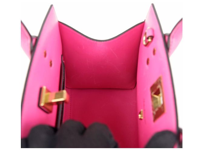 Salvatore Ferragamo Borsa a spalla Studio Box Small Tote Rosa - vista 12