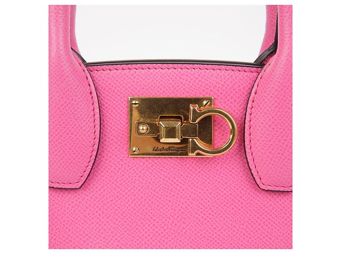 Salvatore Ferragamo Borsa a spalla Studio Box Small Tote Rosa - vista 3