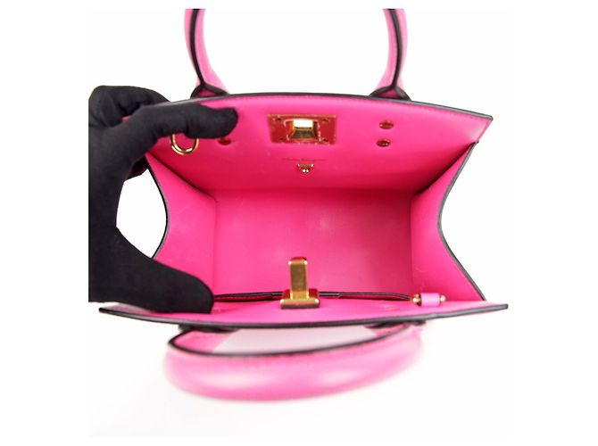 Salvatore Ferragamo Borsa a spalla Studio Box Small Tote Rosa - vista 9
