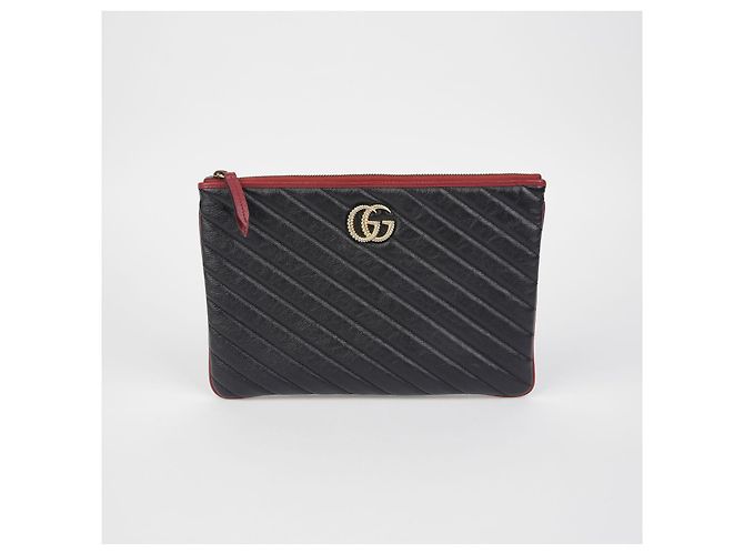 Gucci Clutch GG Marmont Nero - vista 2