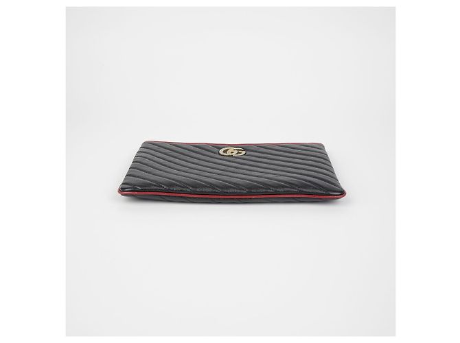 Gucci Clutch GG Marmont Nero - vista 5