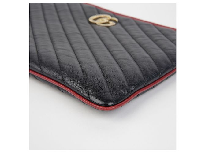 Gucci Clutch GG Marmont Nero - vista 7