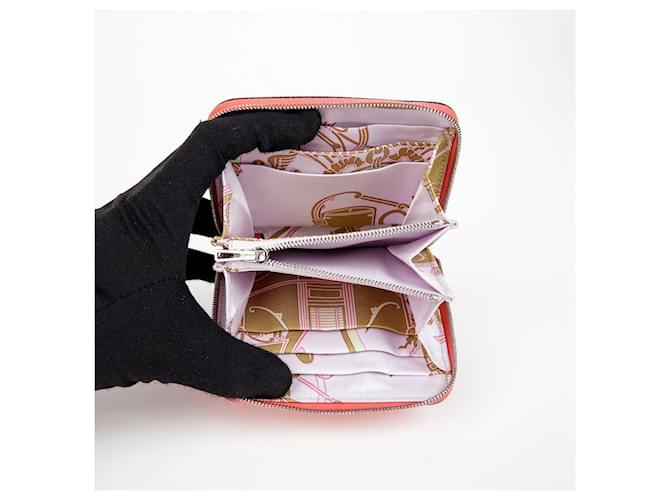 Hermès Billetera Compacta de Seda Ajab Rosa - vista 8