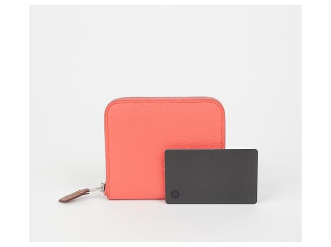 Hermès Billetera Compacta de Seda Ajab Rosa - vista 9