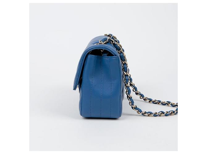 Chanel Mini borsa a tracolla Chevron classica Blu - vista 5