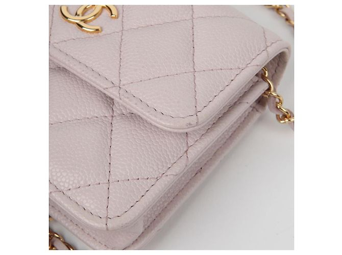 Chanel Bolsa transversal Miss Coco Mini em couro caviar Roxo - vista 7