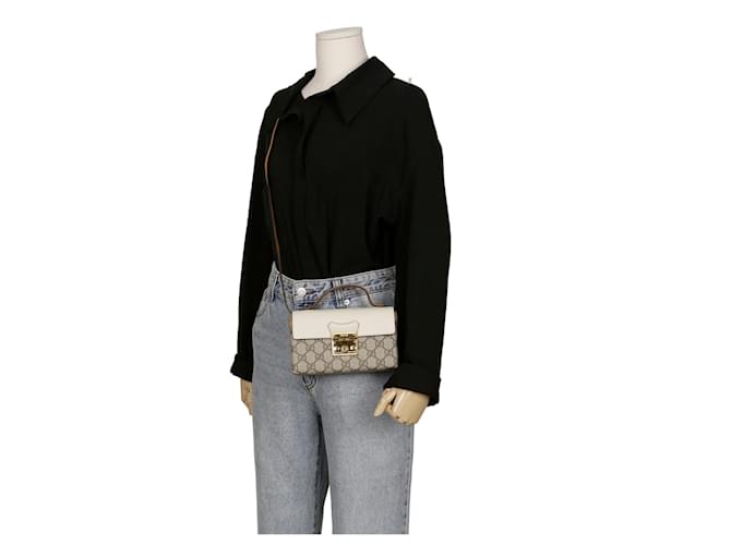 Gucci Mini Tote e Borsa a Spalla Paddlelock Marrone - vista 12