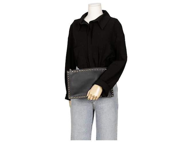 Valentino Clutch Rockstud Nero - vista 12