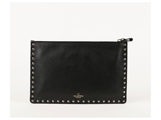 Valentino Clutch Rockstud Nero - vista 4