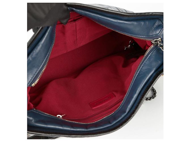 Chanel Gabrielle Große Hobo-Umhängetasche Blau - Ansicht 10