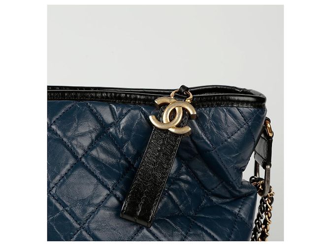 Chanel Gabrielle Große Hobo-Umhängetasche Blau - Ansicht 3