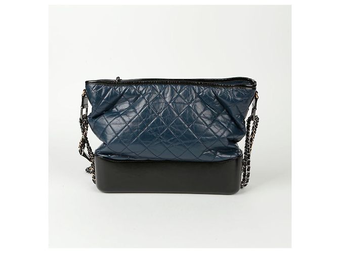 Chanel Gabrielle Große Hobo-Umhängetasche Blau - Ansicht 4