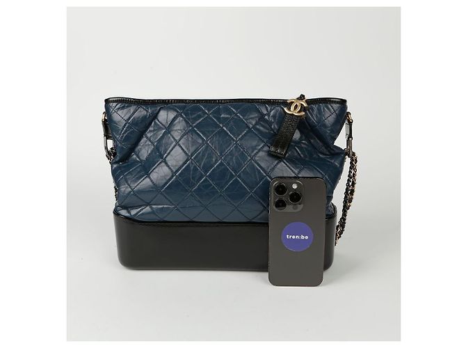 Chanel Gabrielle Große Hobo-Umhängetasche Blau - Ansicht 9