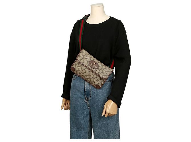 Gucci Belt Bag GG Supreme Neo Vintage Marrone - vista 17