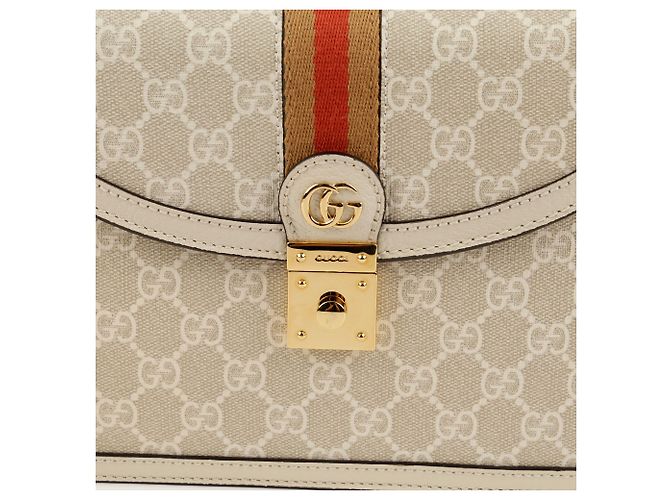 Gucci Borsa Tote e a Spalla Ophidia Piccola Bianco - vista 3