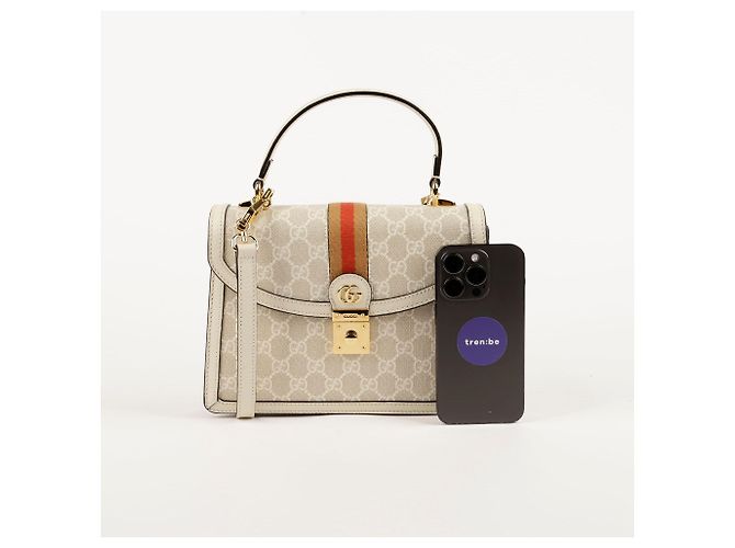 Gucci Borsa Tote e a Spalla Ophidia Piccola Bianco - vista 9