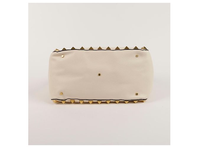 Valentino Borsa Shopper e Borsa a Spalla Roman Stud Bianco - vista 12