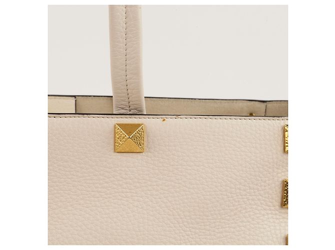 Valentino Borsa Shopper e Borsa a Spalla Roman Stud Bianco - vista 8