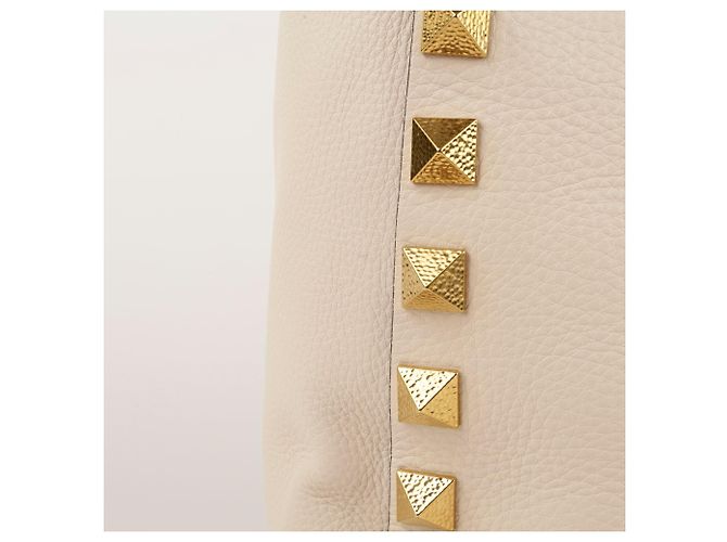 Valentino Borsa Shopper e Borsa a Spalla Roman Stud Bianco - vista 9