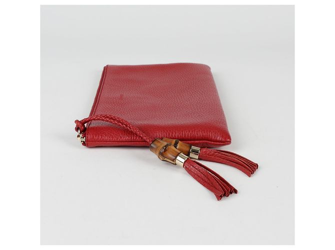 Bamboo Gucci Clutch de bambú Roja - vista 5